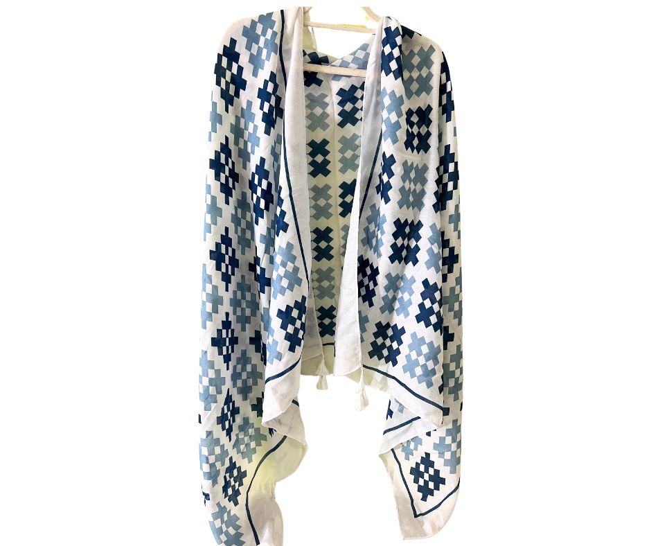 Printed Cotton/ Polyester Lightweight Scarf for women