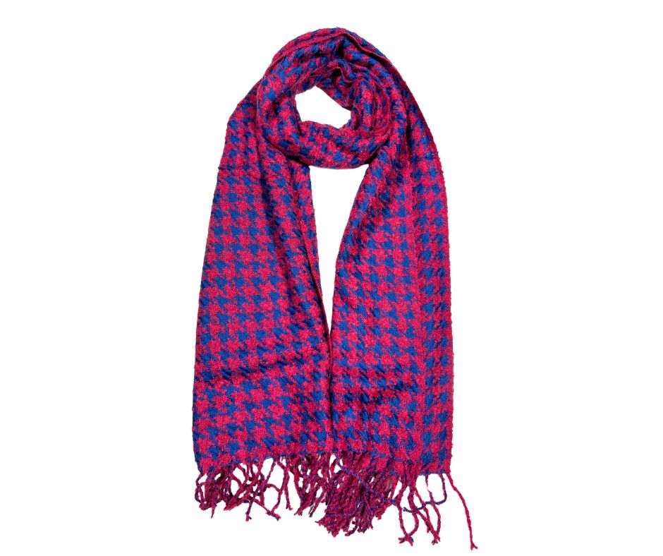 PINK CASHMERE/POLYESTER BLEND SCARF/SHAWL