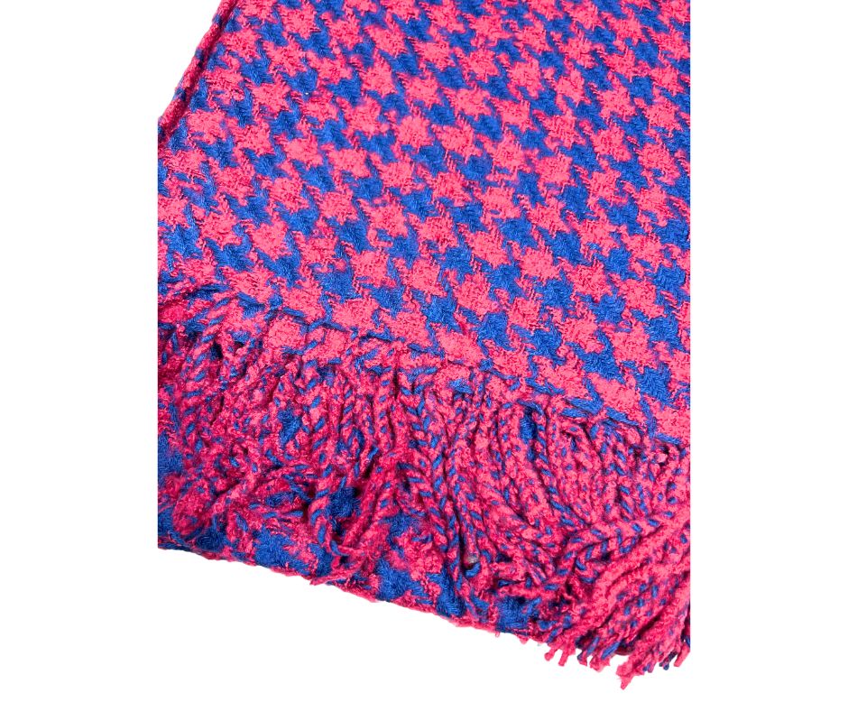 PINK CASHMERE/POLYESTER BLEND SCARF/SHAWL