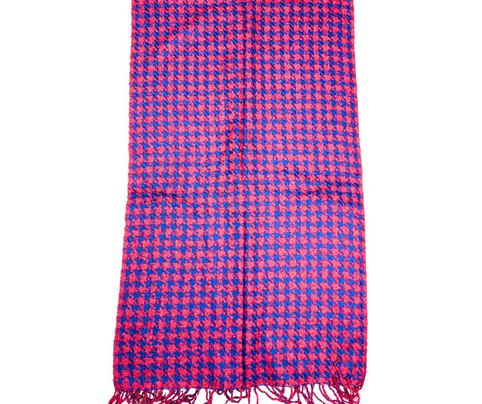 PINK CASHMERE/POLYESTER BLEND SCARF/SHAWL