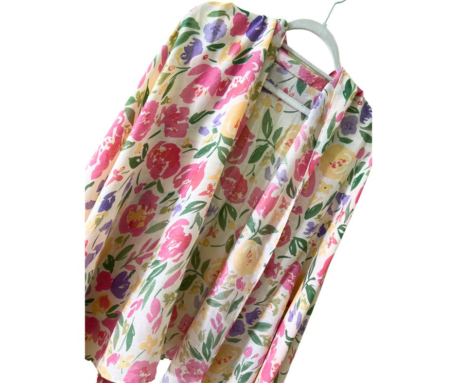 Pink Floral Cotton scarf for Women