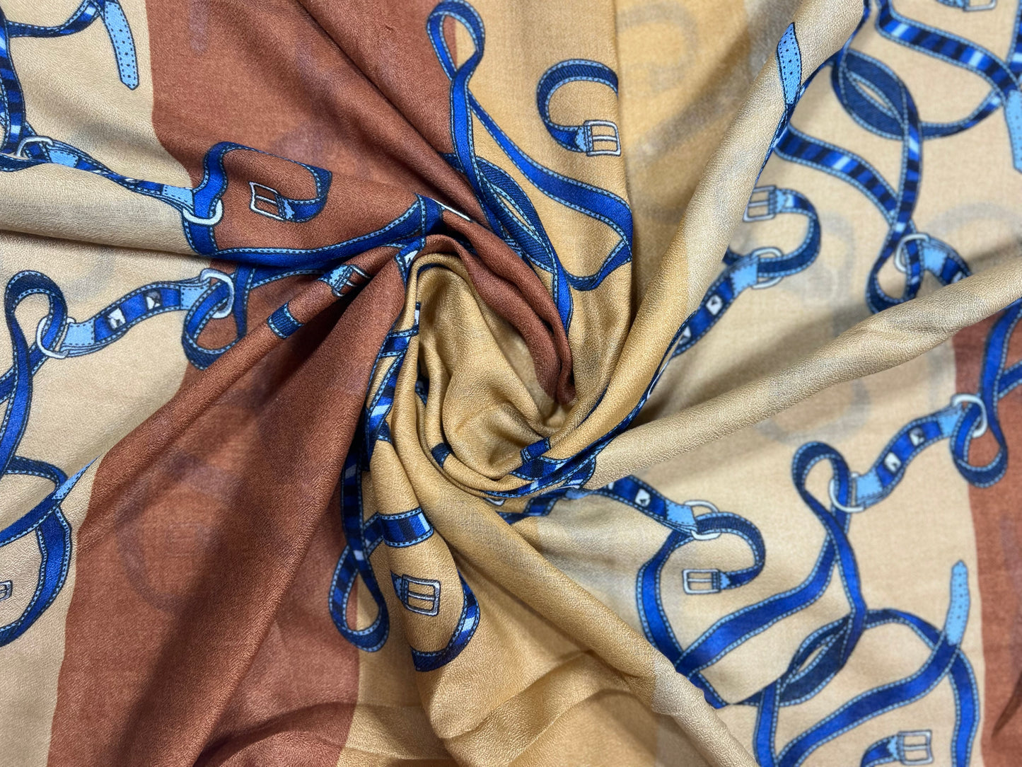 Brown Cotton/ Viscose Scarf for women