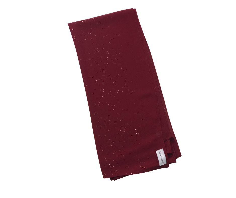 Chiffon Shimmer Scarf/Hijab - Maroon