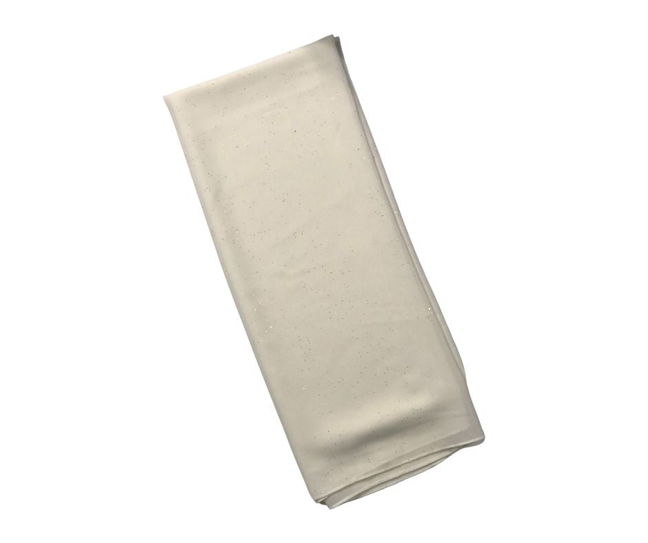 Chiffon Shimmer Scarf/Hijab - Pearl White