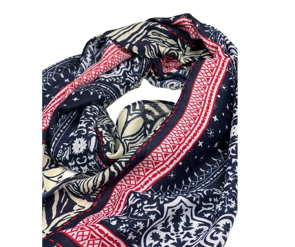 Printed Cotton / Polyester Scarf For Women