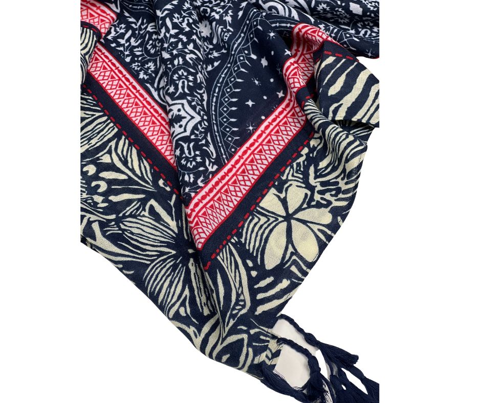 Printed Cotton / Polyester Scarf For Women