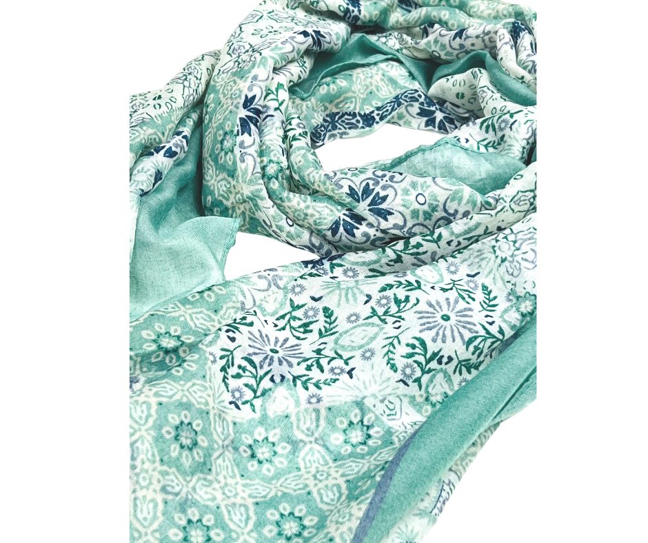 Printed Cotton / Polyester Scarf For Women