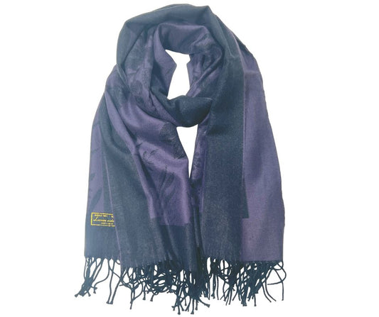 Pashmina Scarf With Tassel - PURPLE