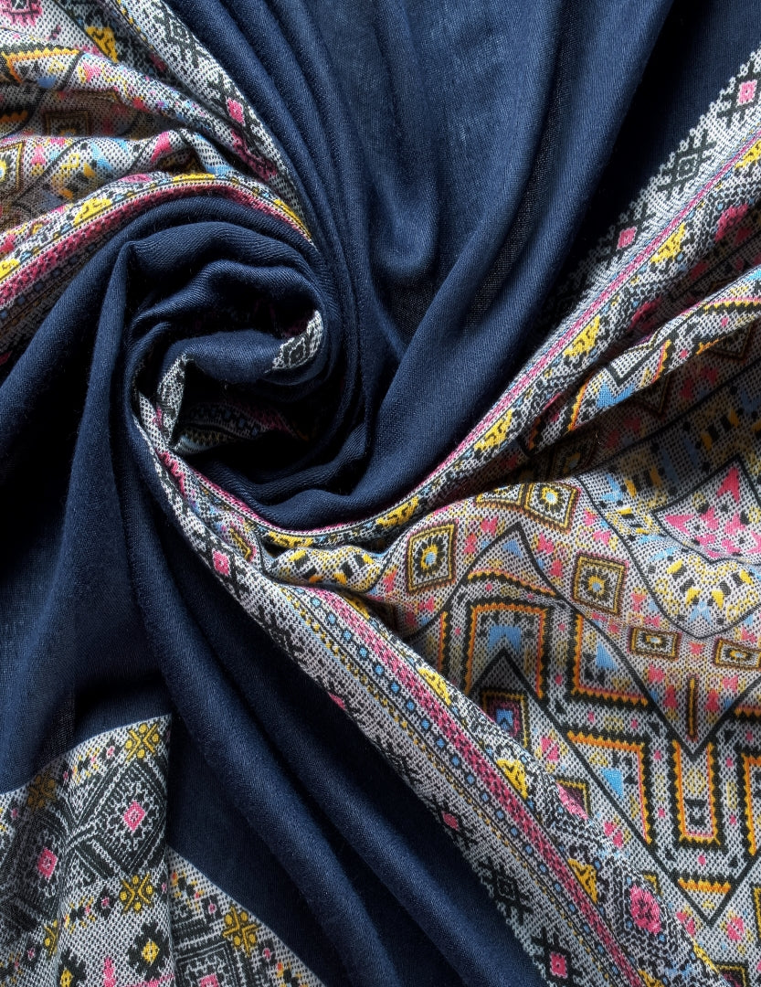 Cotton / Viscose Scarf - BLUE