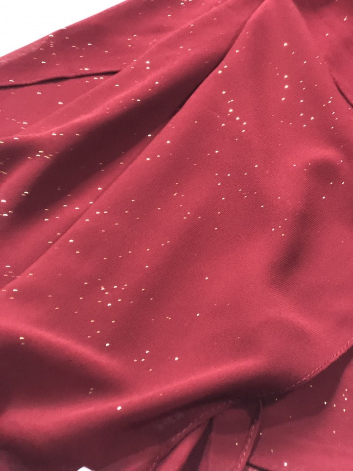 Chiffon Shimmer Scarf/Hijab - Maroon