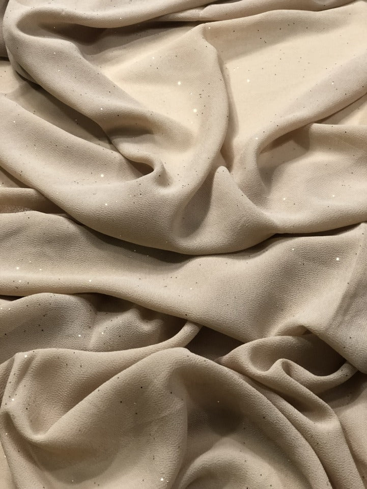 Chiffon Shimmer Scarf/Hijab - Brown