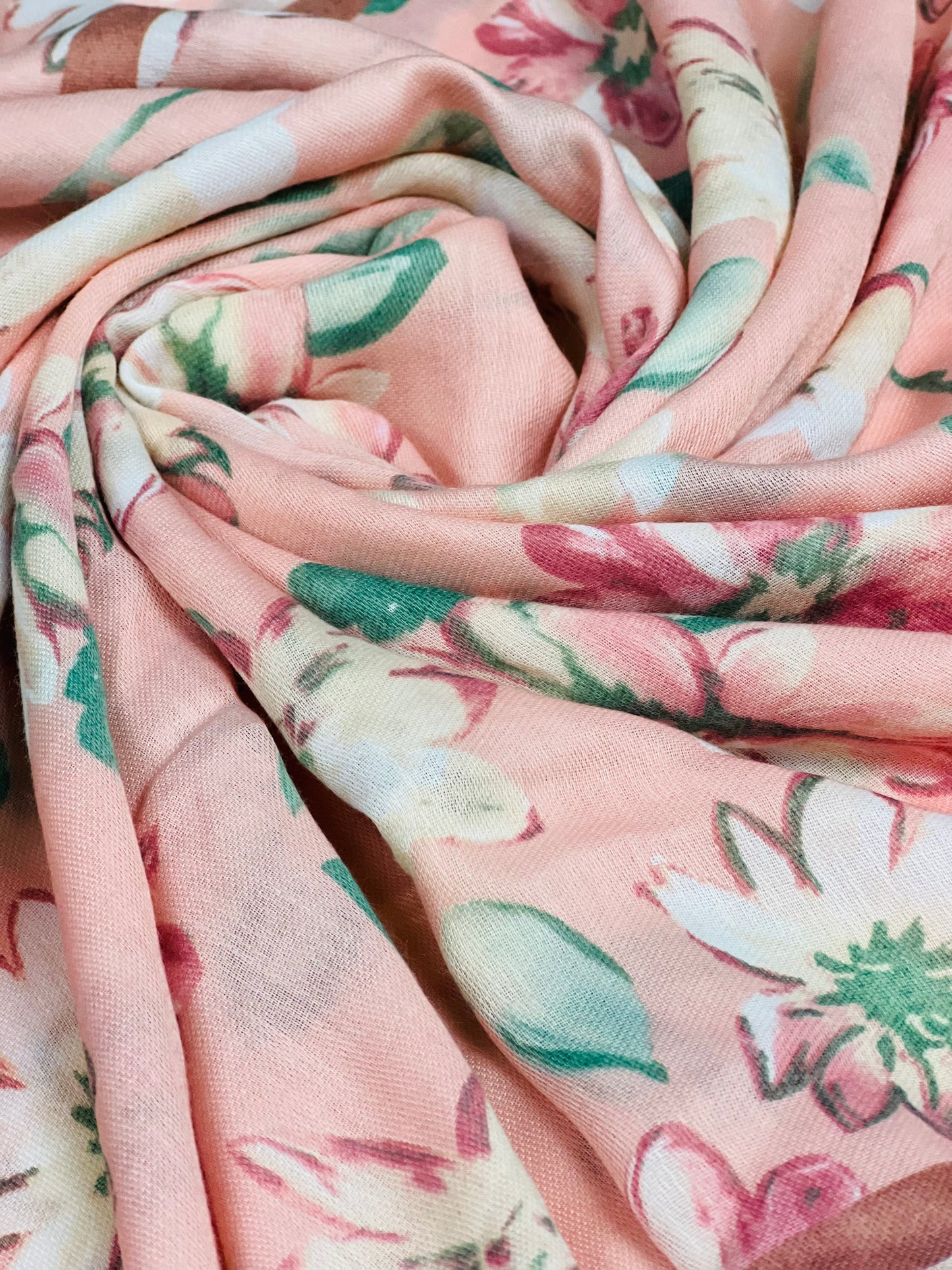 Printed Cotton / Polyester Scarf For Women