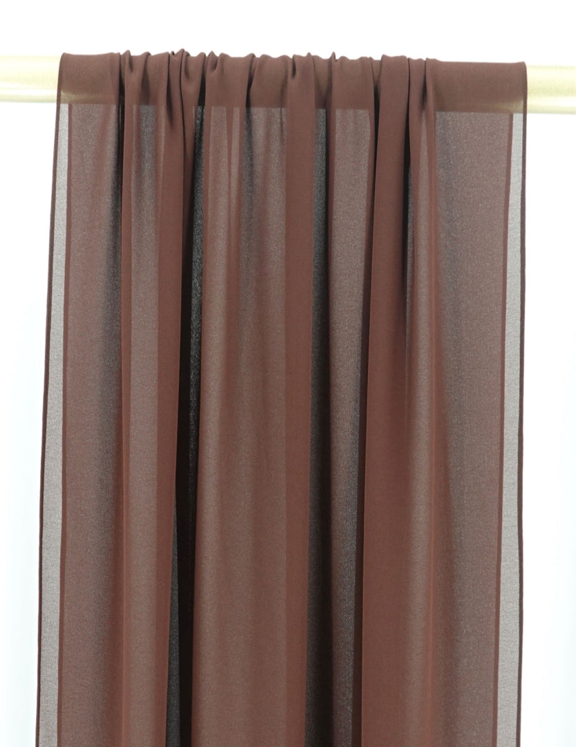 Chiffon Plain Scarf/Hijab - MUDBROWN