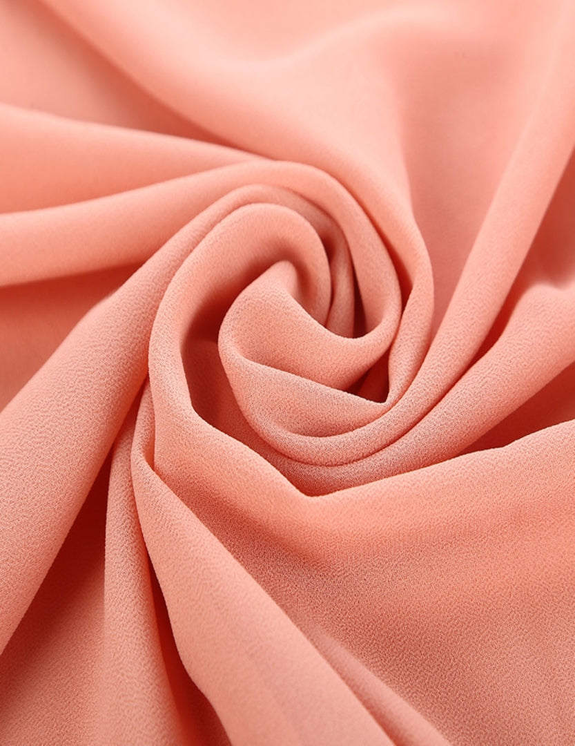 Chiffon Plain Scarf/Hijab - PEACH