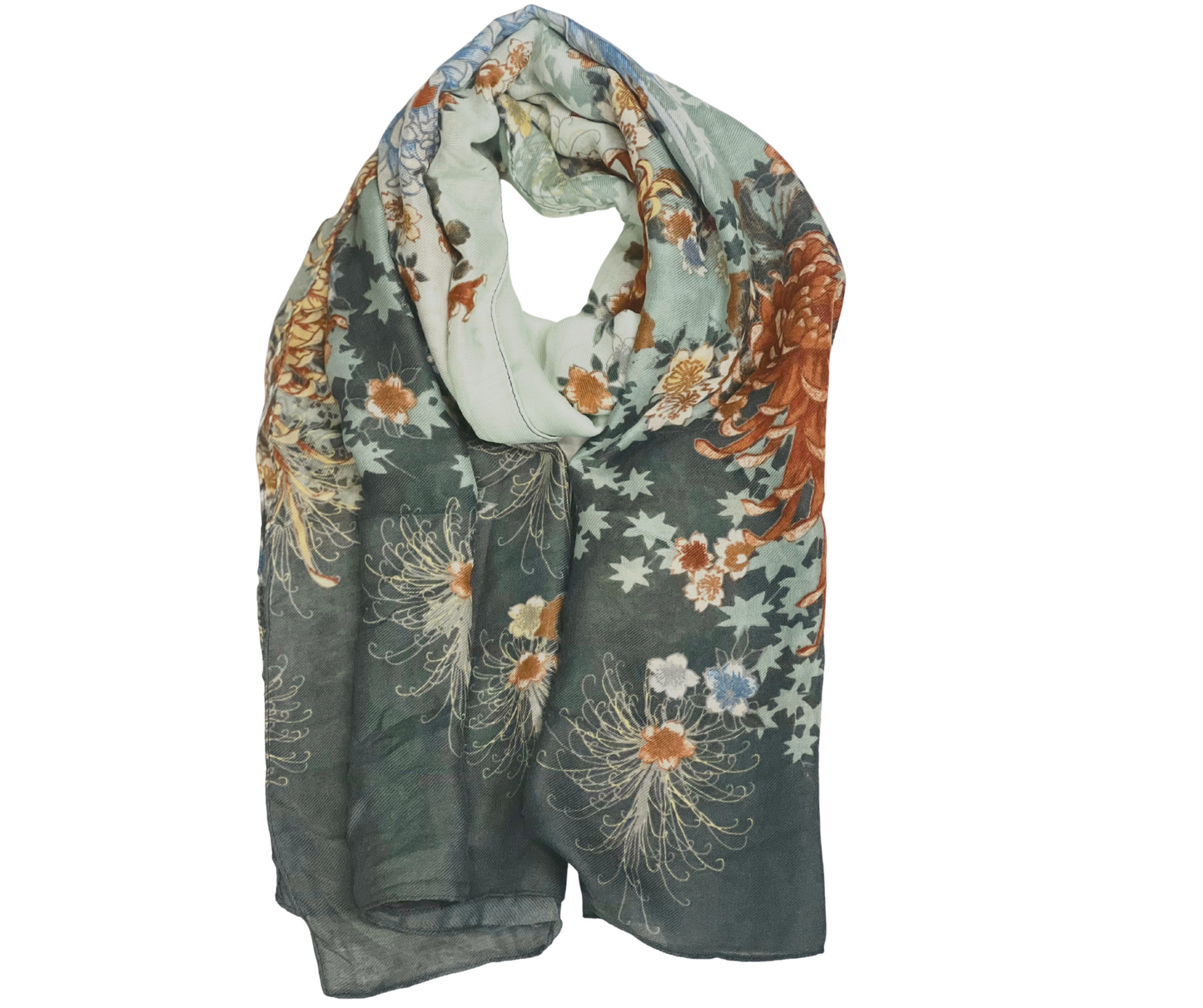 Printed Cotton / Polyester Scarf For Women