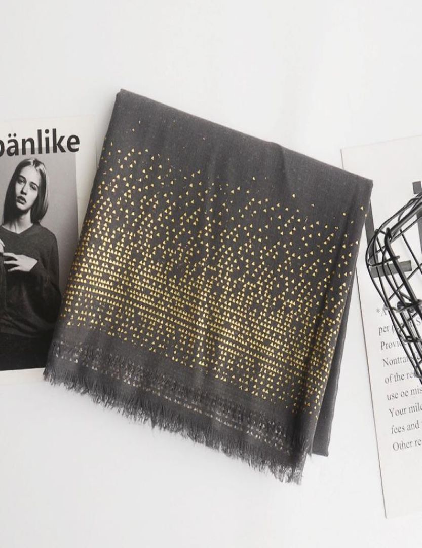 Shimmer Cotton Scarf - GREY