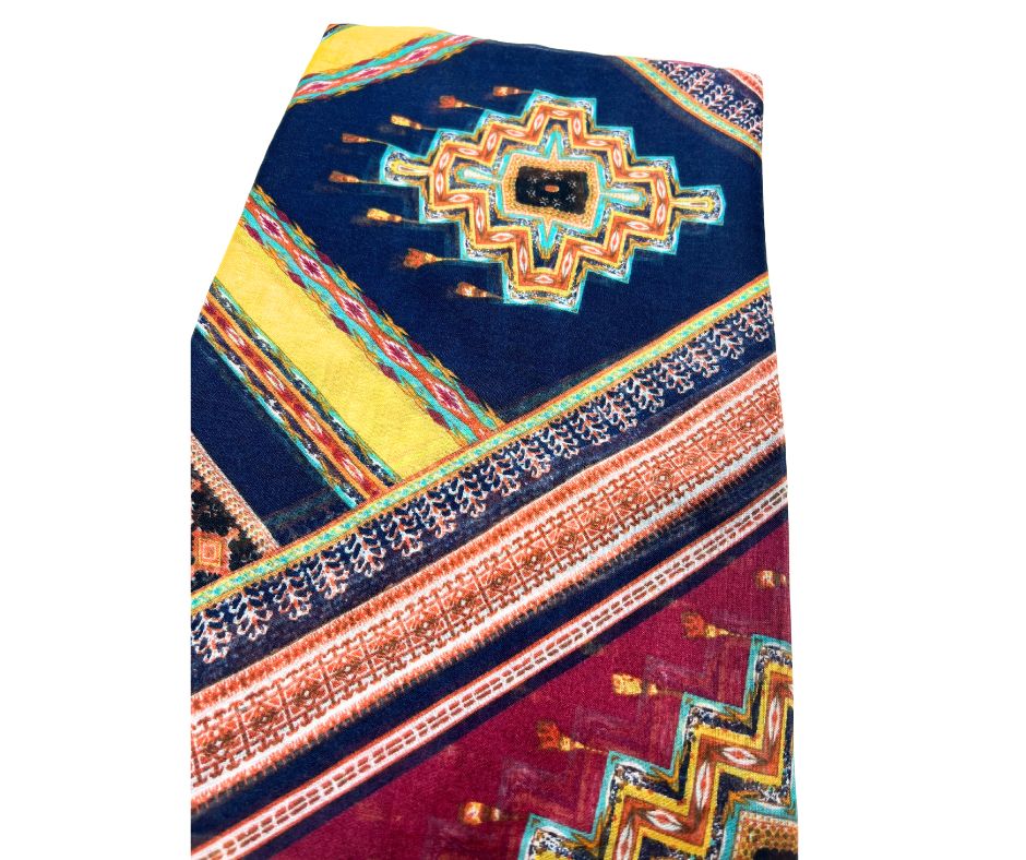 Multicolor Cotton/ Polyester Scarf for women