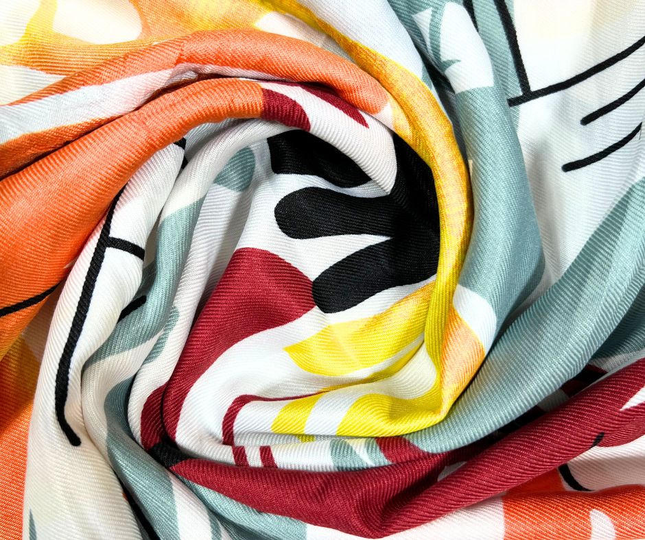 Printed Multicolor Polyester Scarf For Women
