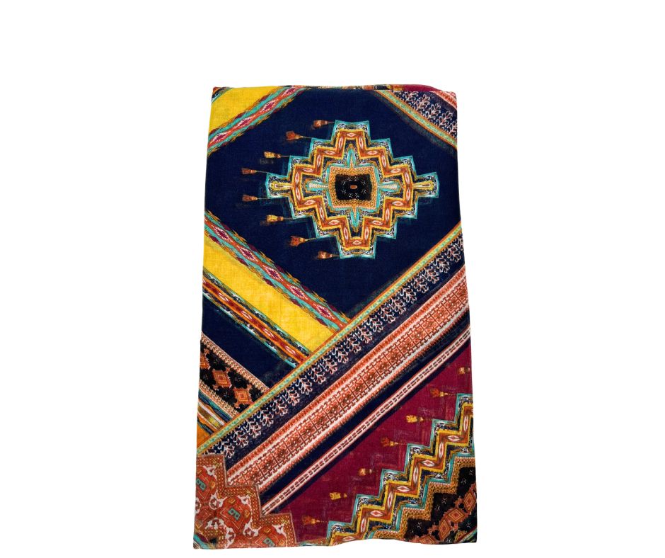 Multicolor Cotton/ Polyester Scarf for women