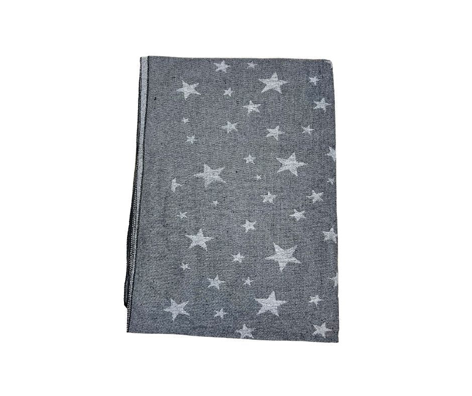 GREY CASHMERE  BLEND POLYESTER SCARF/SHAWL