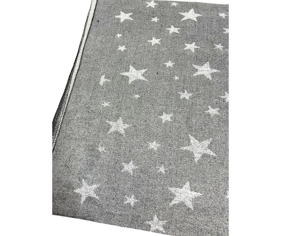 GREY CASHMERE  BLEND POLYESTER SCARF/SHAWL