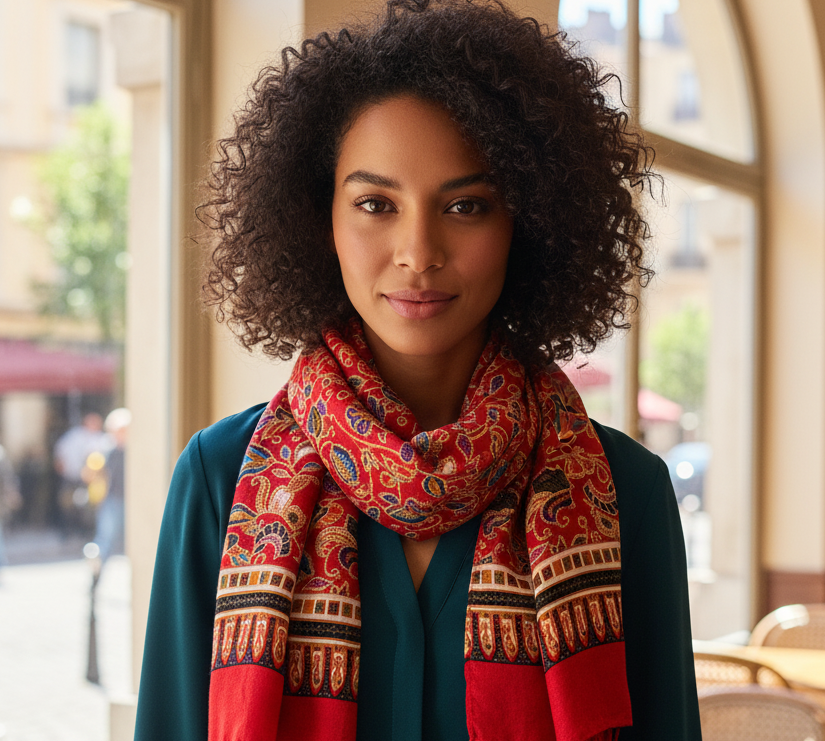 Printed Cotton / Polyester Scarf For Women