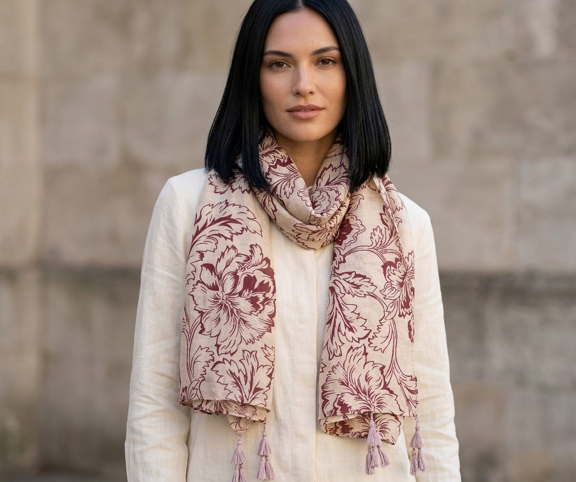 Women’s Cotton Scarf – Soft Lightweight Breathable Scarf | Everyday Fashion Wrap