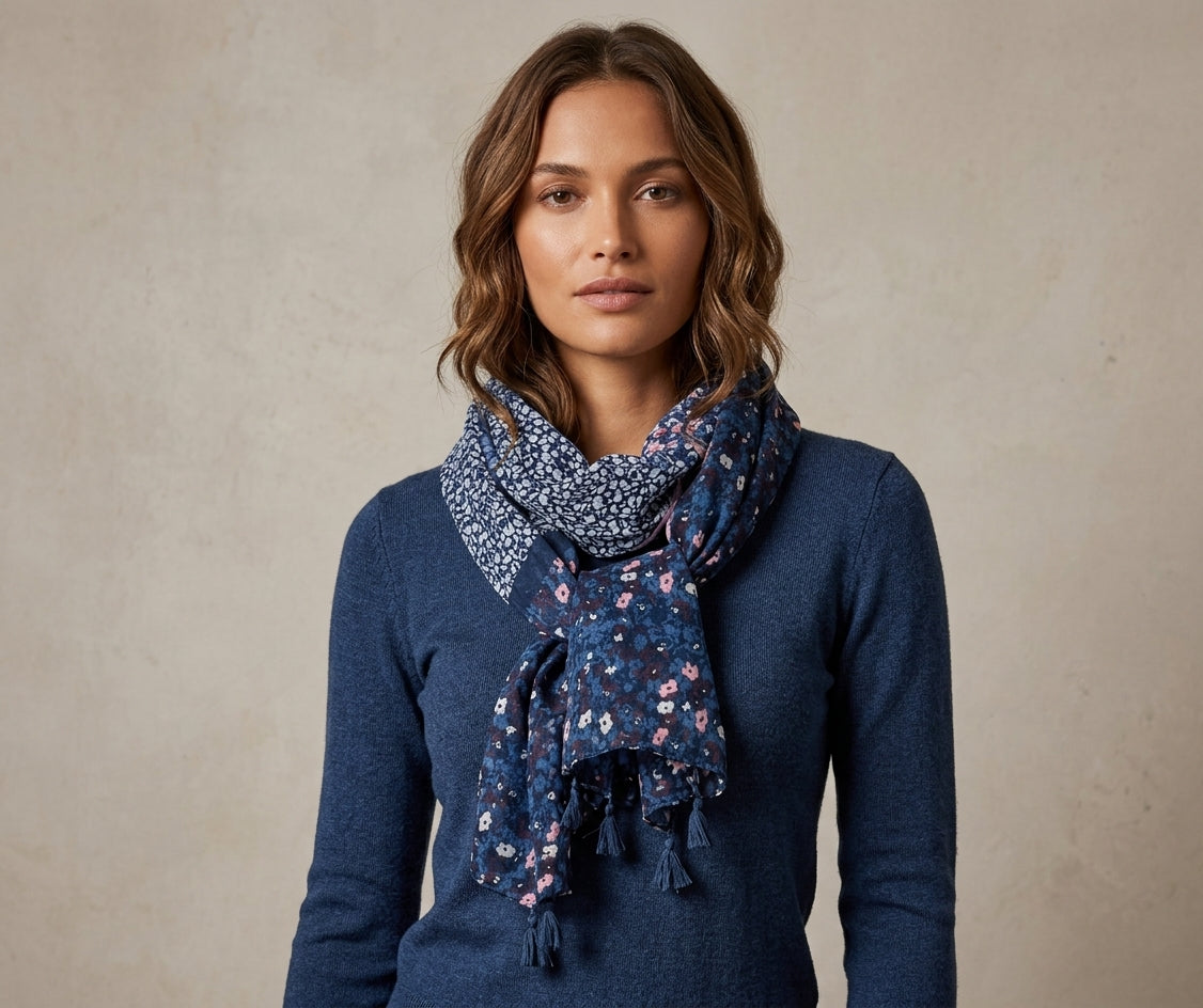 Women’s Cotton Scarf – Soft Lightweight Breathable Scarf | Everyday Fashion Wrap