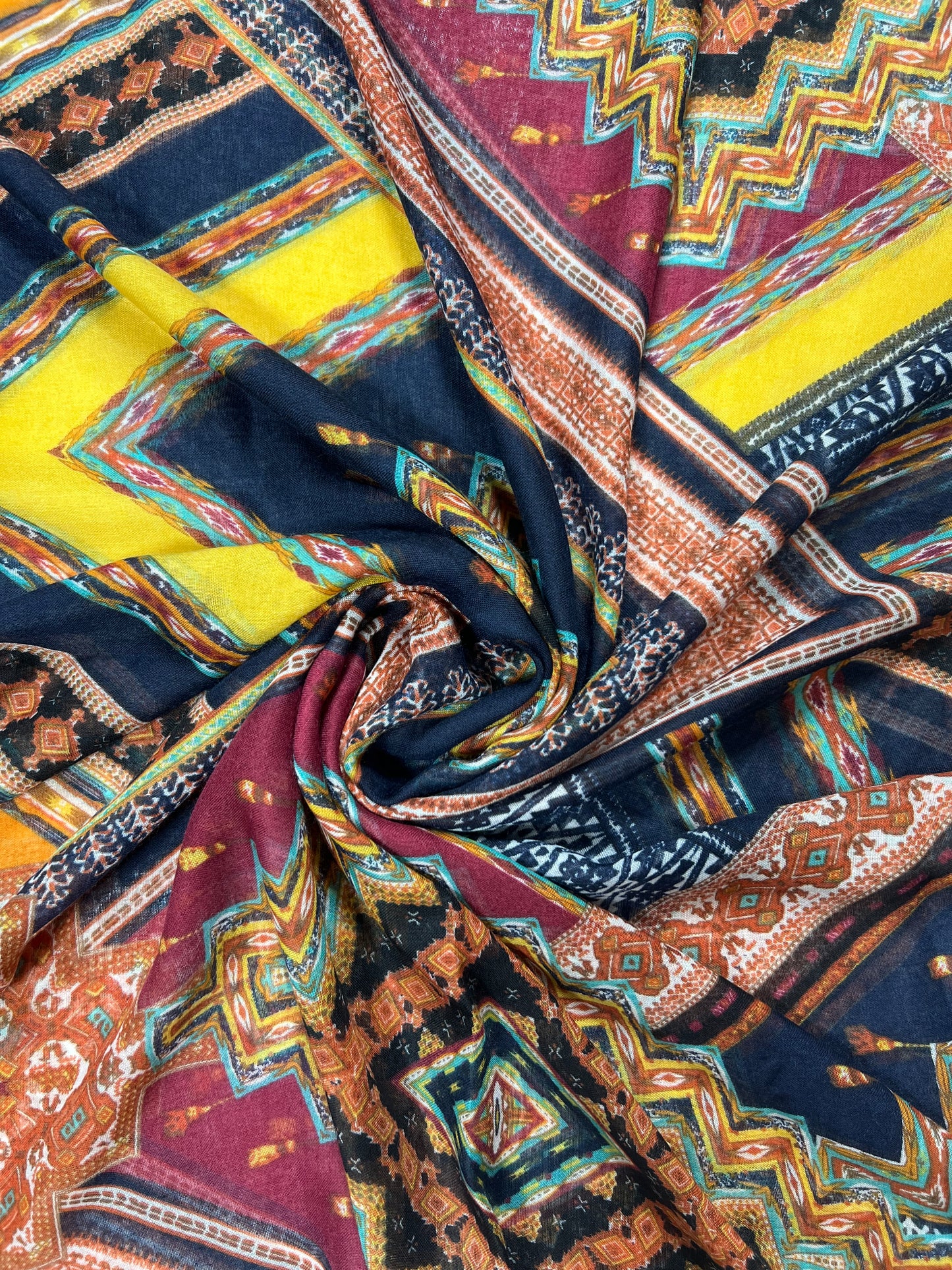 Multicolor Cotton/ Polyester Scarf for women