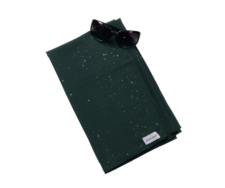 Chiffon Shimmer Scarf/Hijab - Green