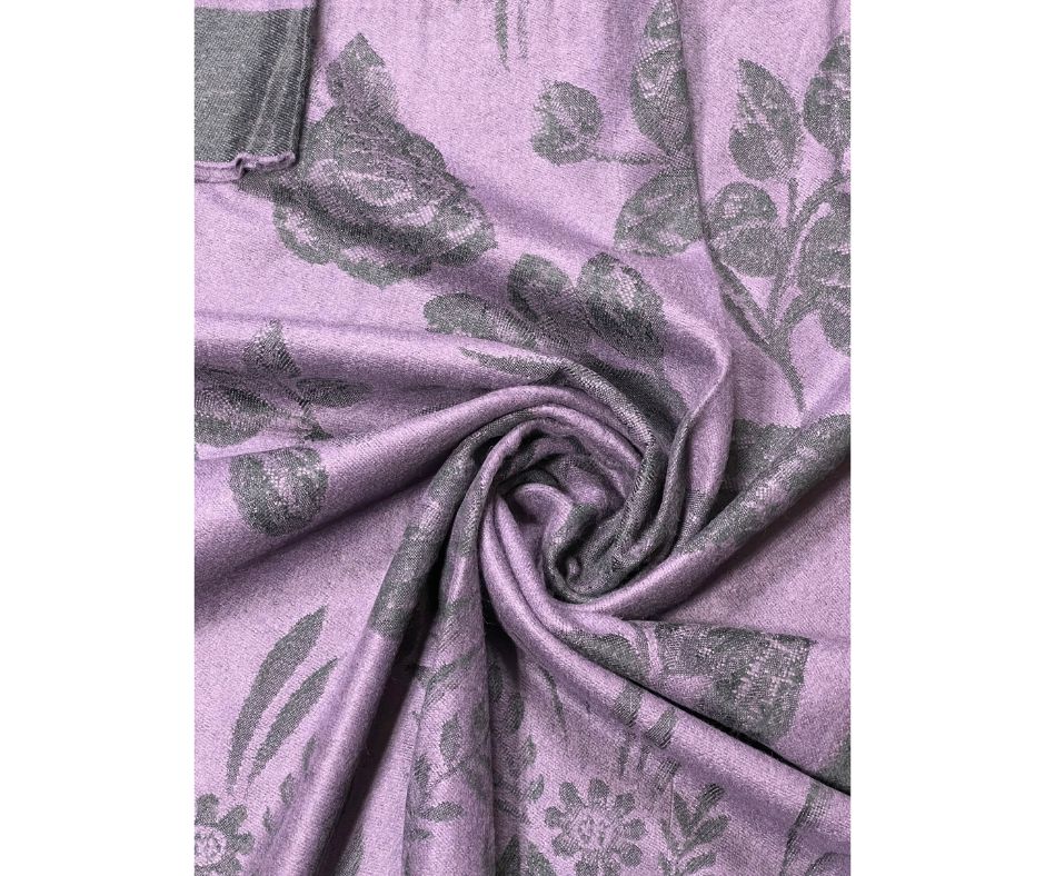 Pashmina Scarf With Tassel - PURPLE