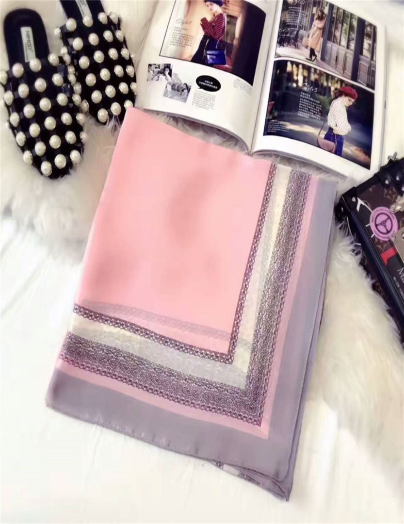 Elegant Silk Feel Scarf/Hijab - PINK