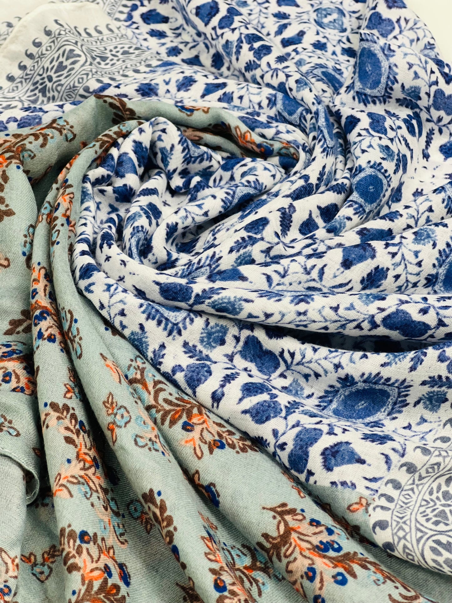 Printed Cotton / Polyester Scarf For Women