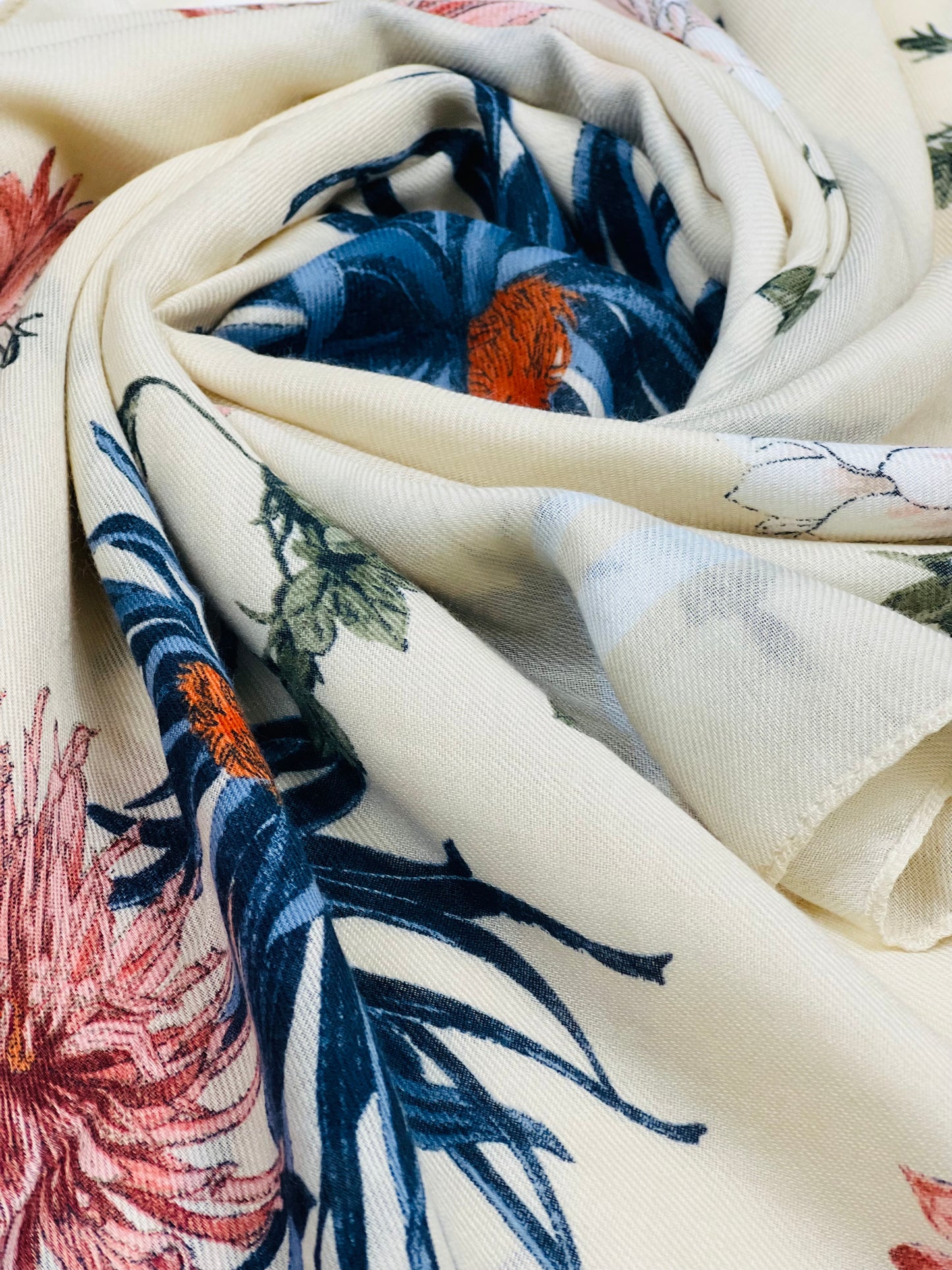 Printed Cotton / Polyester Scarf For Women