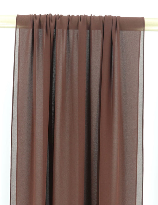 Chiffon Plain Scarf/Hijab - MUDBROWN